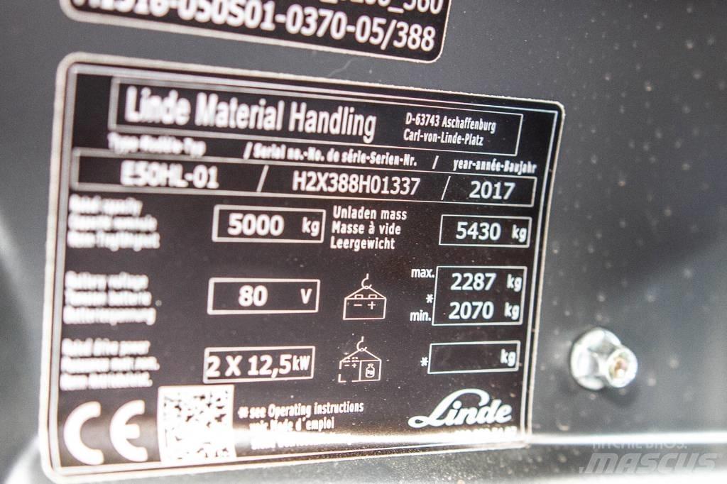 Linde E50HL-01 Elmotviktstruckar