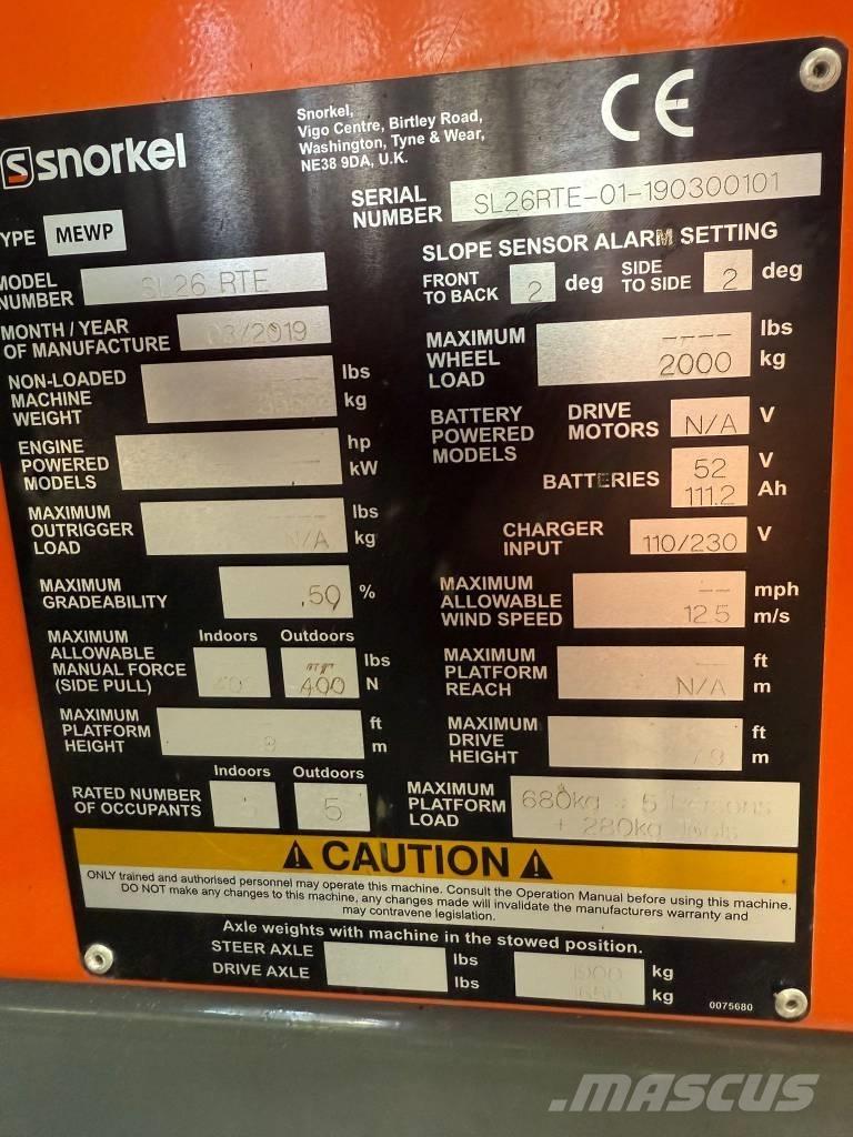 Snorkel SL 26 RTE Saxliftar
