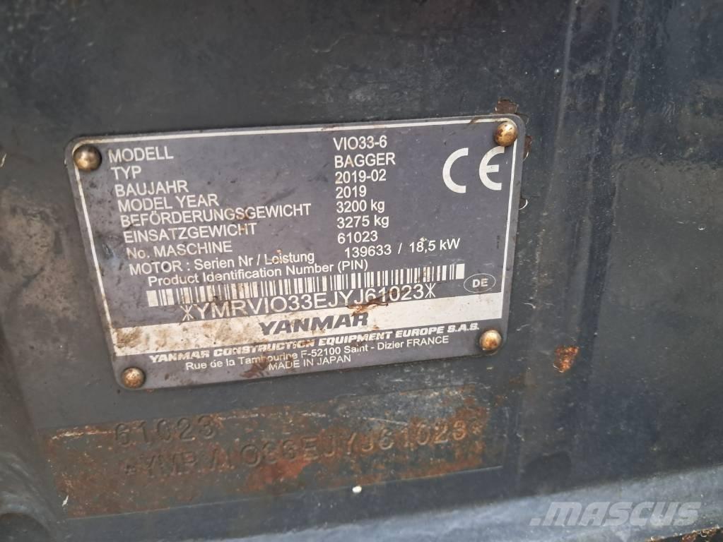 Yanmar Vio 33 Minigrävare < 7t