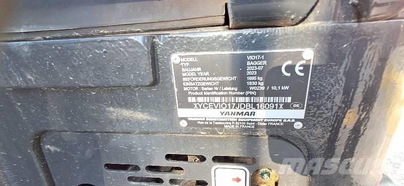Yanmar Vio 17-1 Minigrävare < 7t
