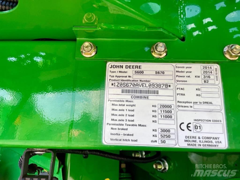 John Deere S 670 i Skördetröskor