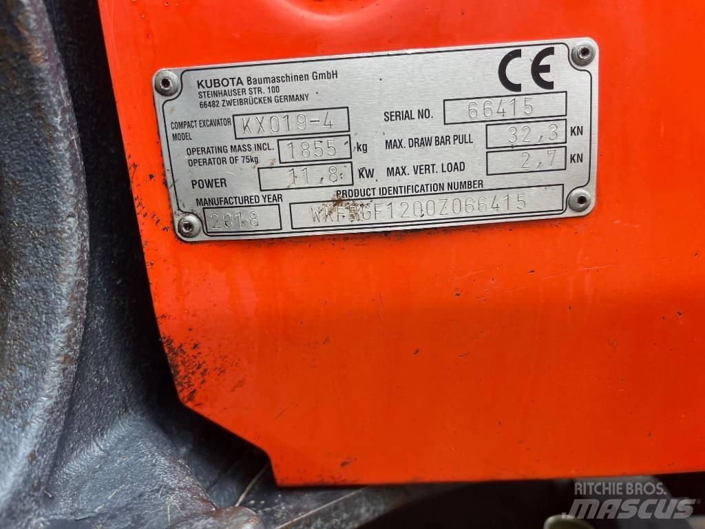 Kubota KX019-4 Minigrävare < 7t