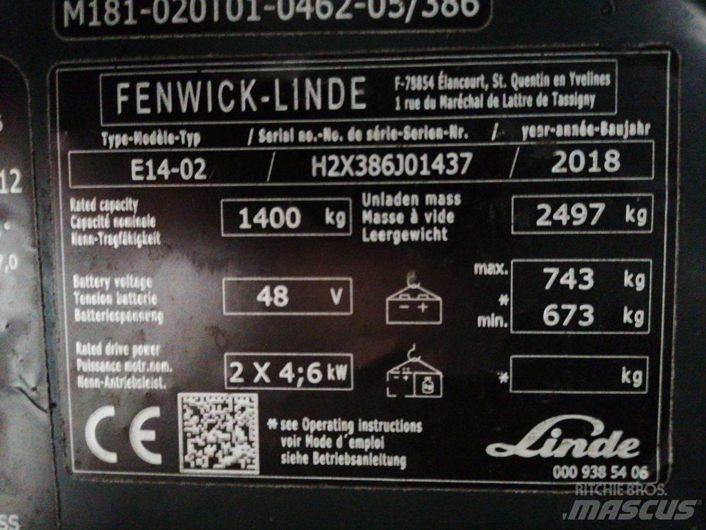 Linde E14-02 Elmotviktstruckar