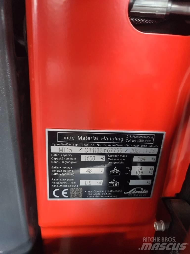 Linde MT15 Elmotviktstruckar