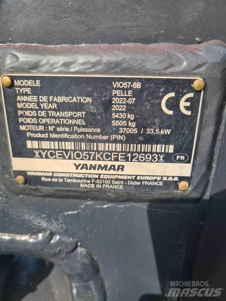 Yanmar Vio 57-6B Minigrävare < 7t