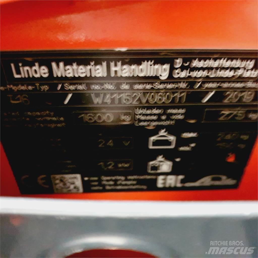Linde T16 Li-Ion Låglyftare utan plattform