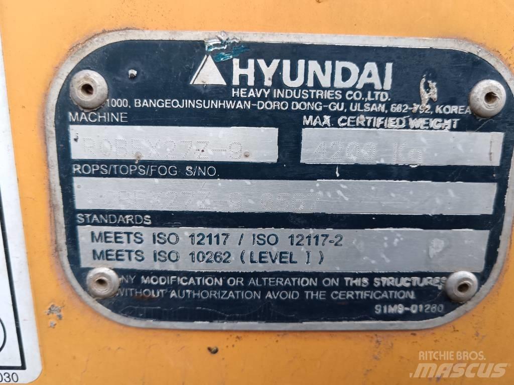 Hyundai Robex 27 Z-9 Minigrävare < 7t