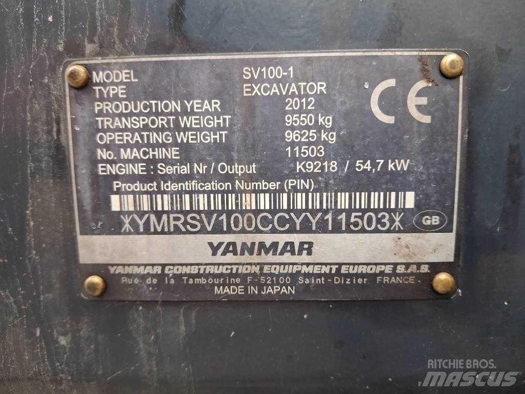 Yanmar SV 100-1 Midigrävmaskiner 7t - 12t