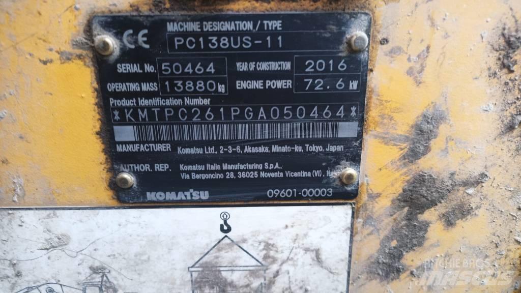 Komatsu PC 138 US Bandgrävare