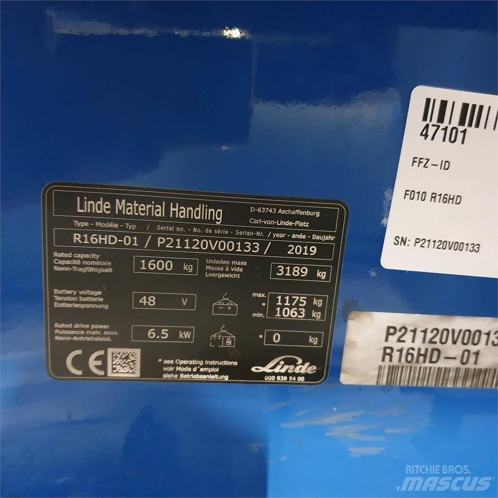 Linde R16HD Skjutstativtruck