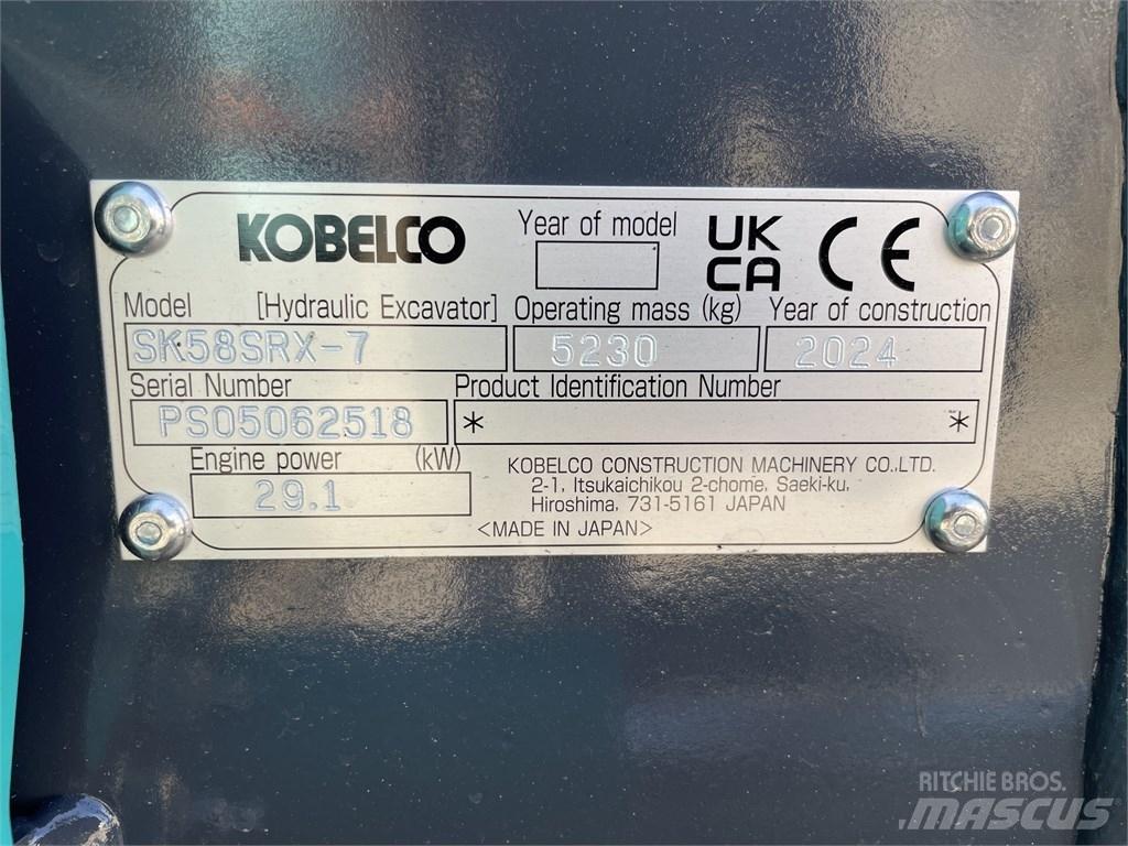 Kobelco SK 58 SRX-7 Minigrävare < 7t