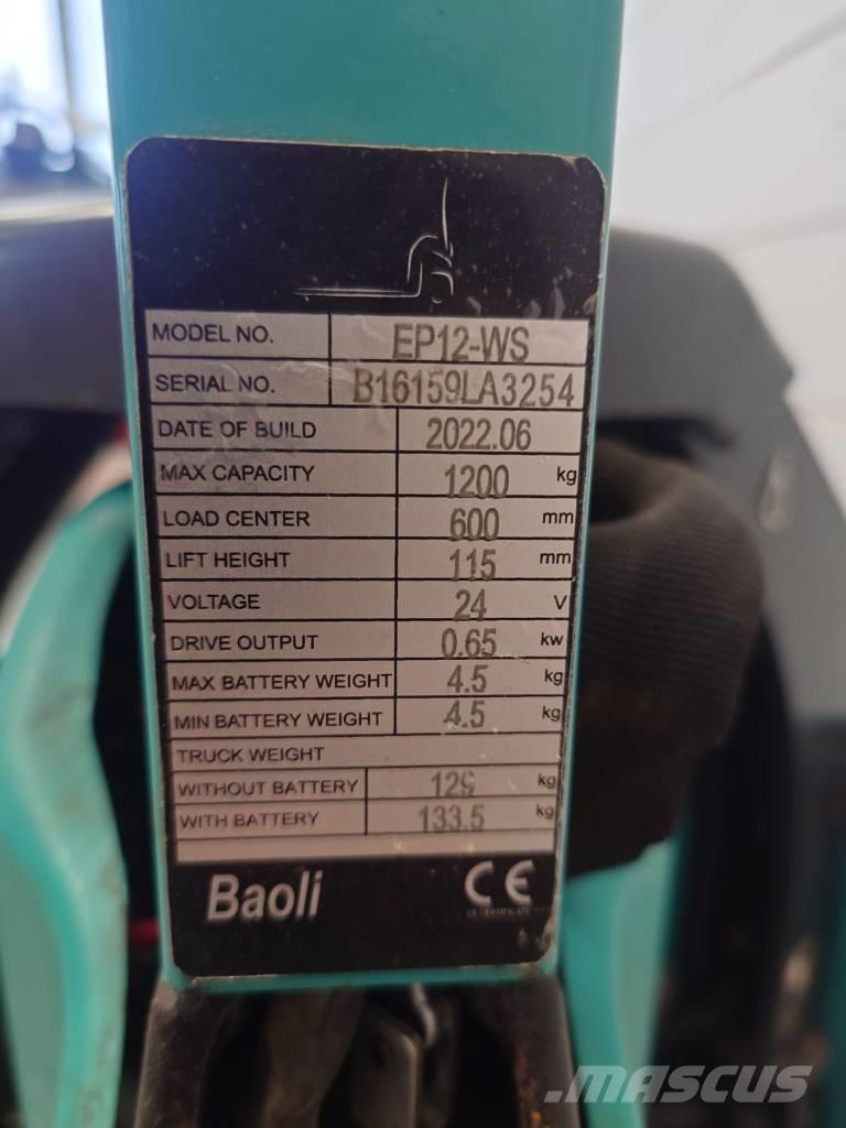 Baoli EP 12 Li-ION Låglyftare utan plattform