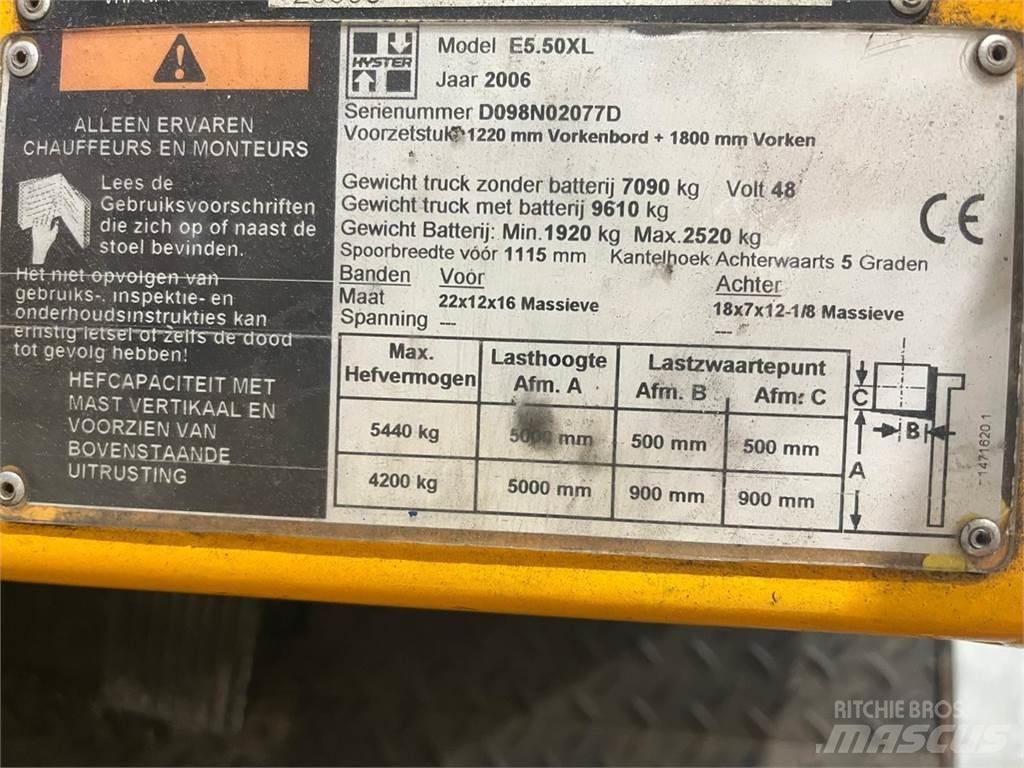 Hyster E5.50XL Elmotviktstruckar