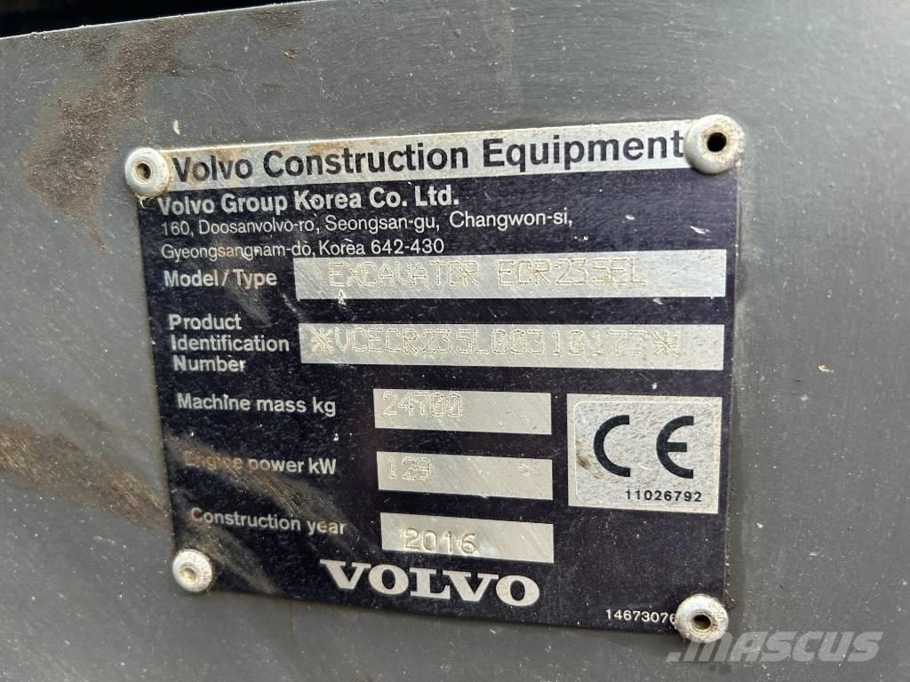 Volvo ECR 235 E L Bandgrävare