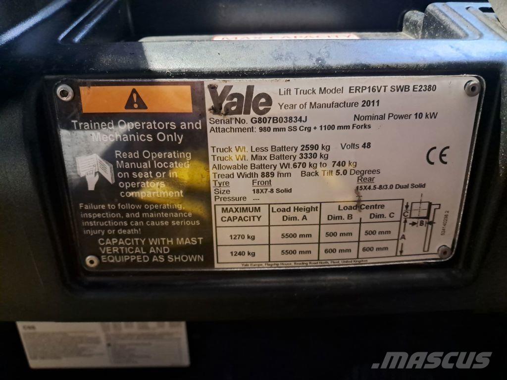 Yale ERP16VT Elmotviktstruckar