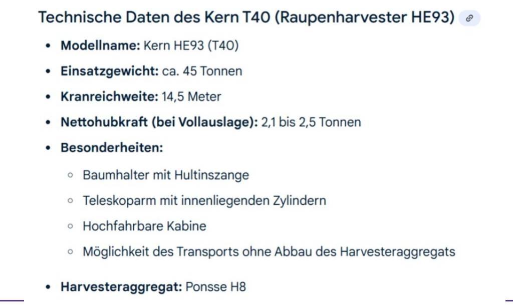 Kern T40 Skördare