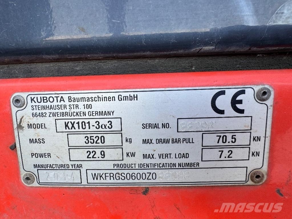 Kubota KX 101-3 A 3 Minigrävare < 7t