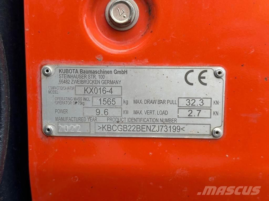 Kubota KX016-4 Minigrävare < 7t