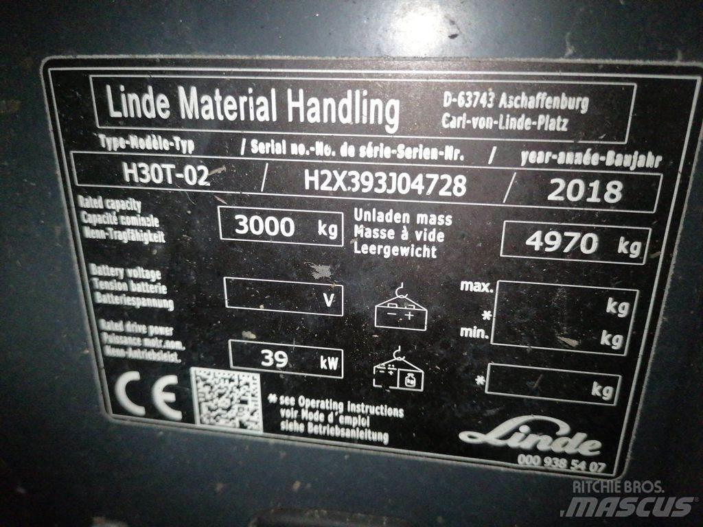 Linde H30T-02 Gasolmotviktstruckar