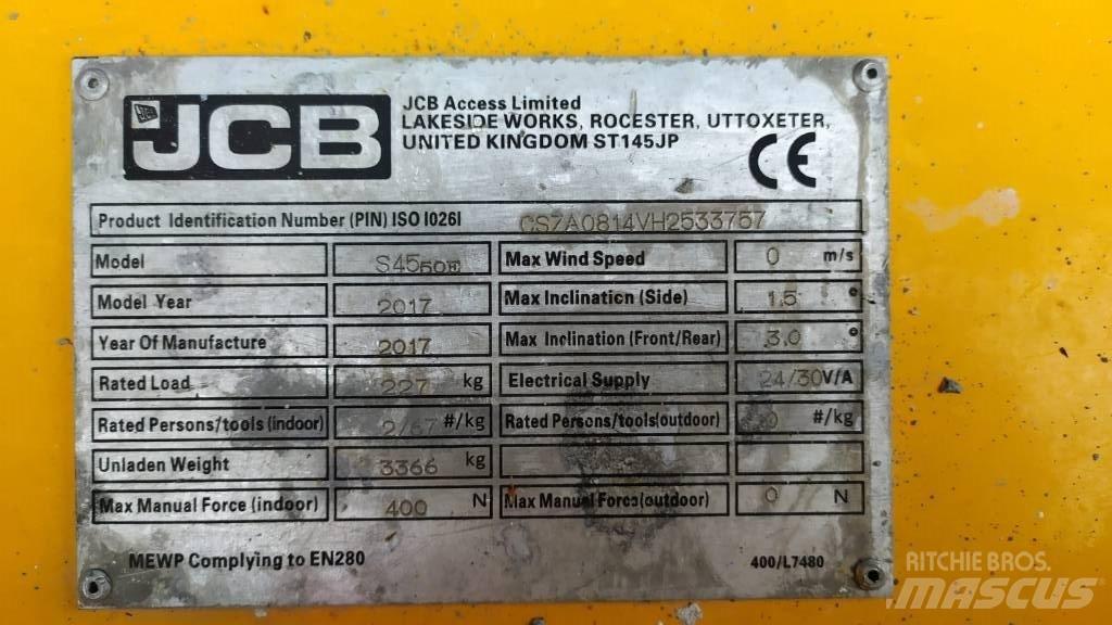 JCB S4550E Saxliftar