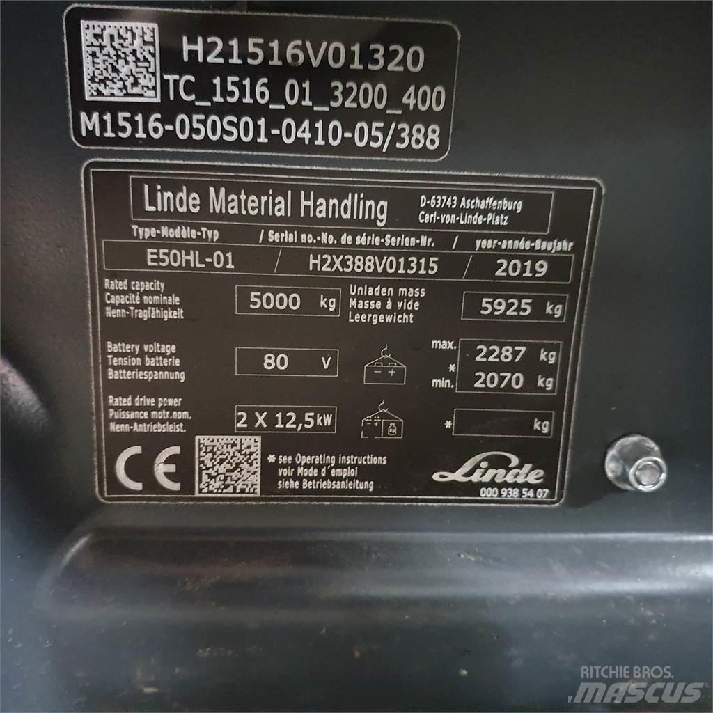 Linde E50HL Elmotviktstruckar