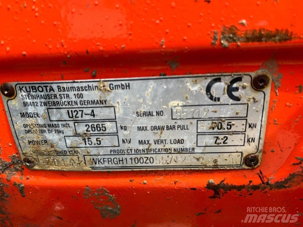 Kubota U 27-4 Minigrävare < 7t