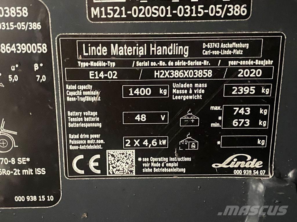 Linde E14-02 Elmotviktstruckar