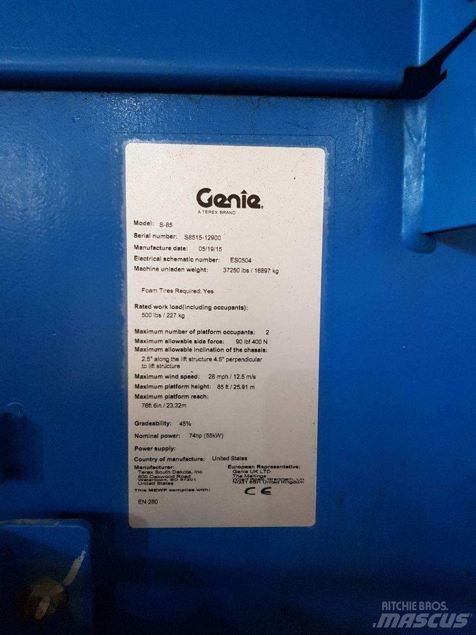Genie S85 Teleskop bomliftar