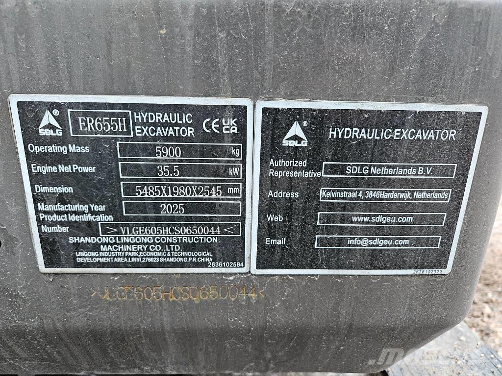 SDLG ER655H Minigrävare < 7t