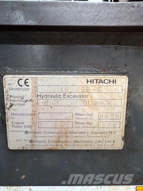 Hitachi ZX 85 USB-6 Midigrävmaskiner 7t - 12t
