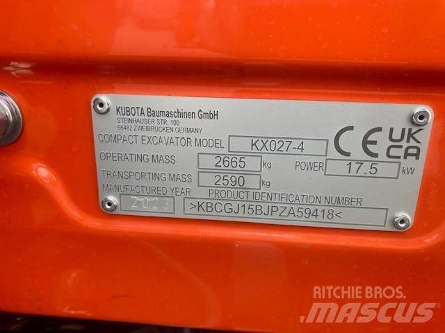 Kubota KX027-4 Minigrävare < 7t