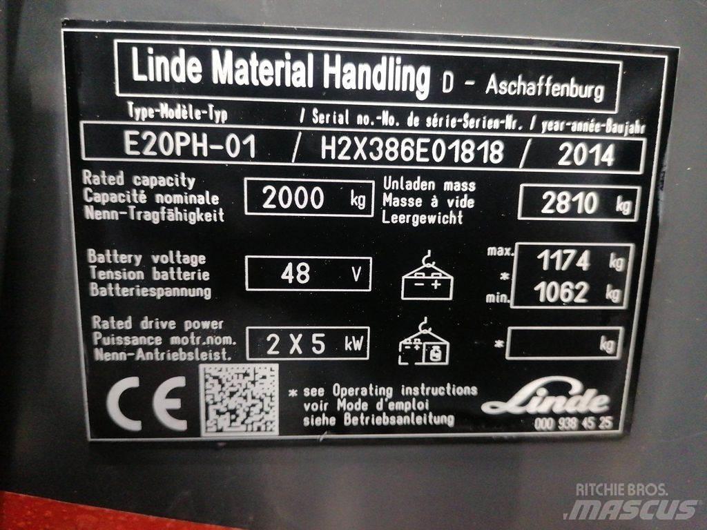 Linde E20PH-01 Elmotviktstruckar
