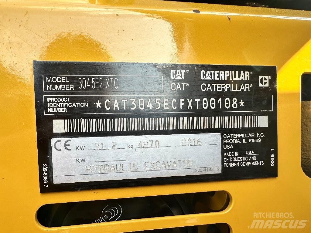 CAT 304.5 E2 XTC Minigrävare < 7t