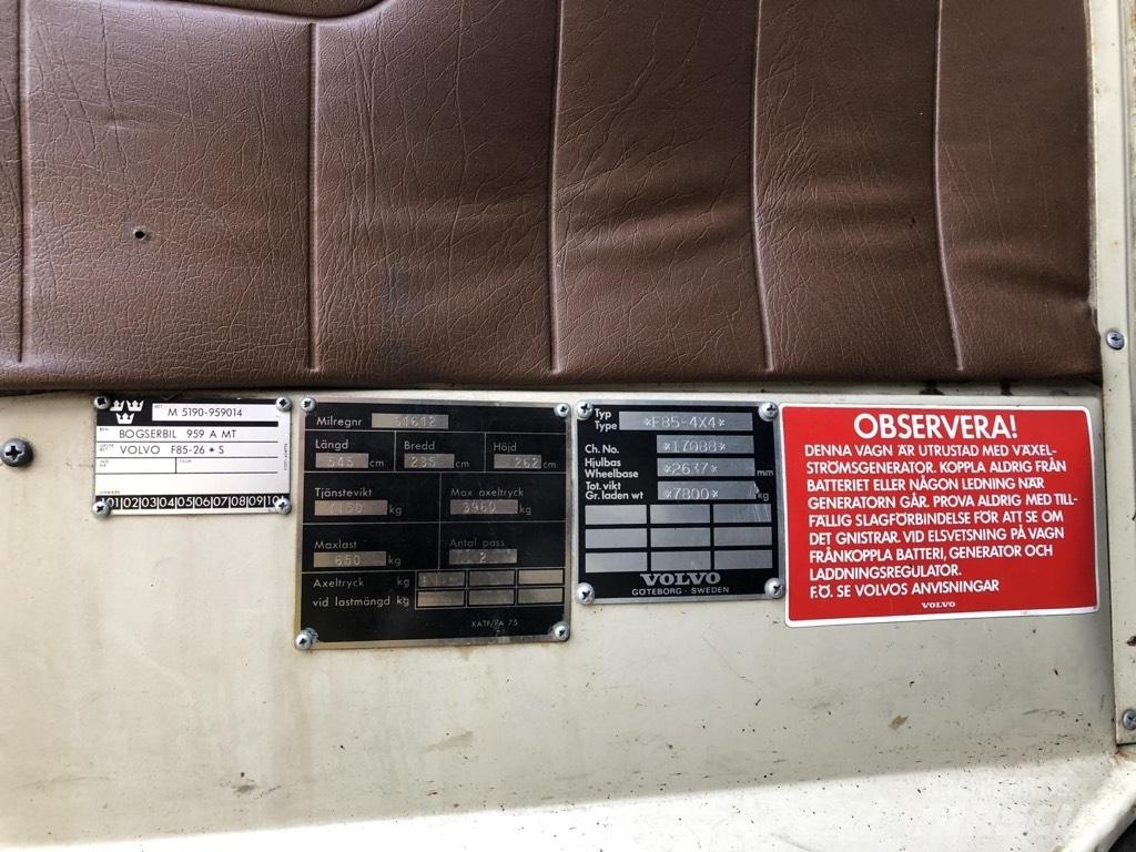 Volvo F85 Övriga bilar
