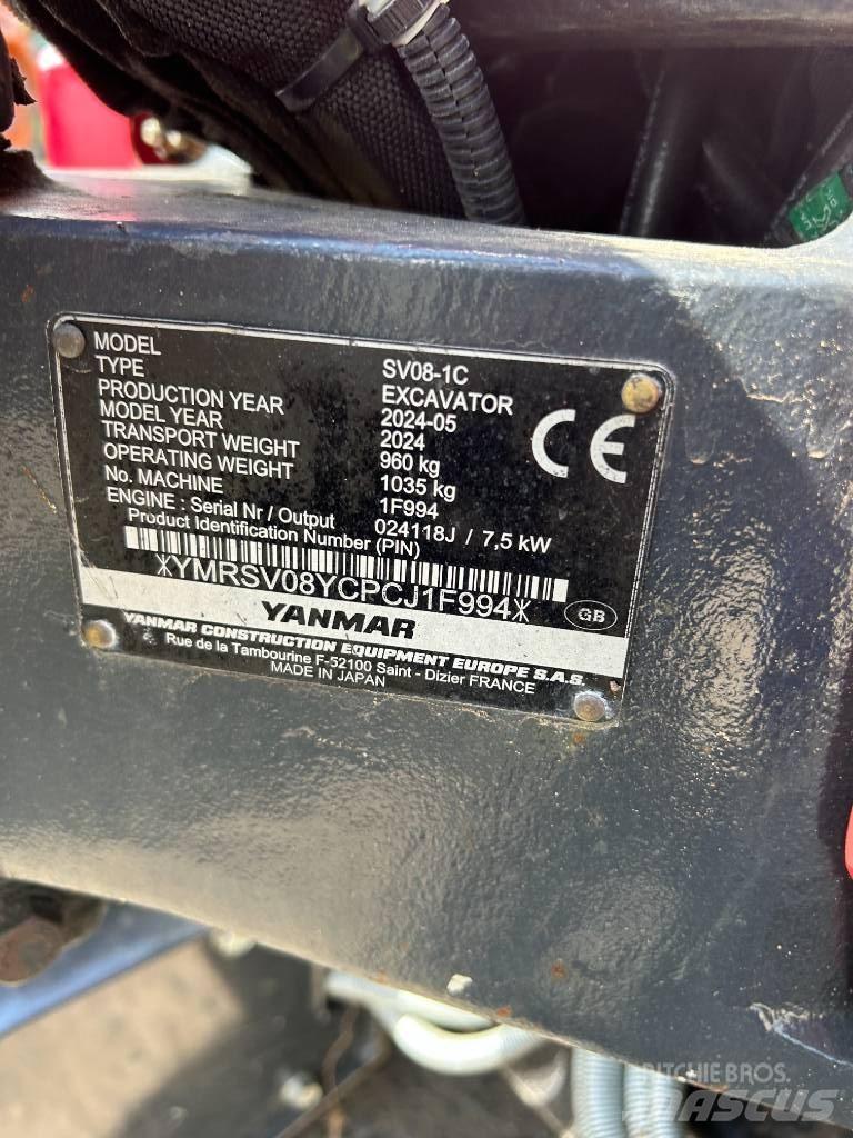 Yanmar SV08-1C Minigrävare < 7t