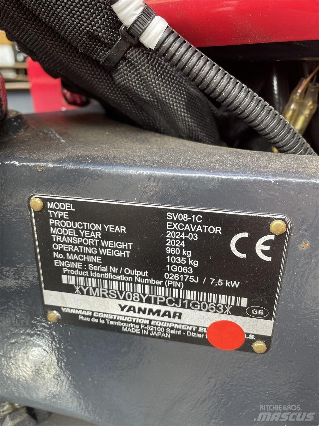 Yanmar SV 08 Minigrävare < 7t