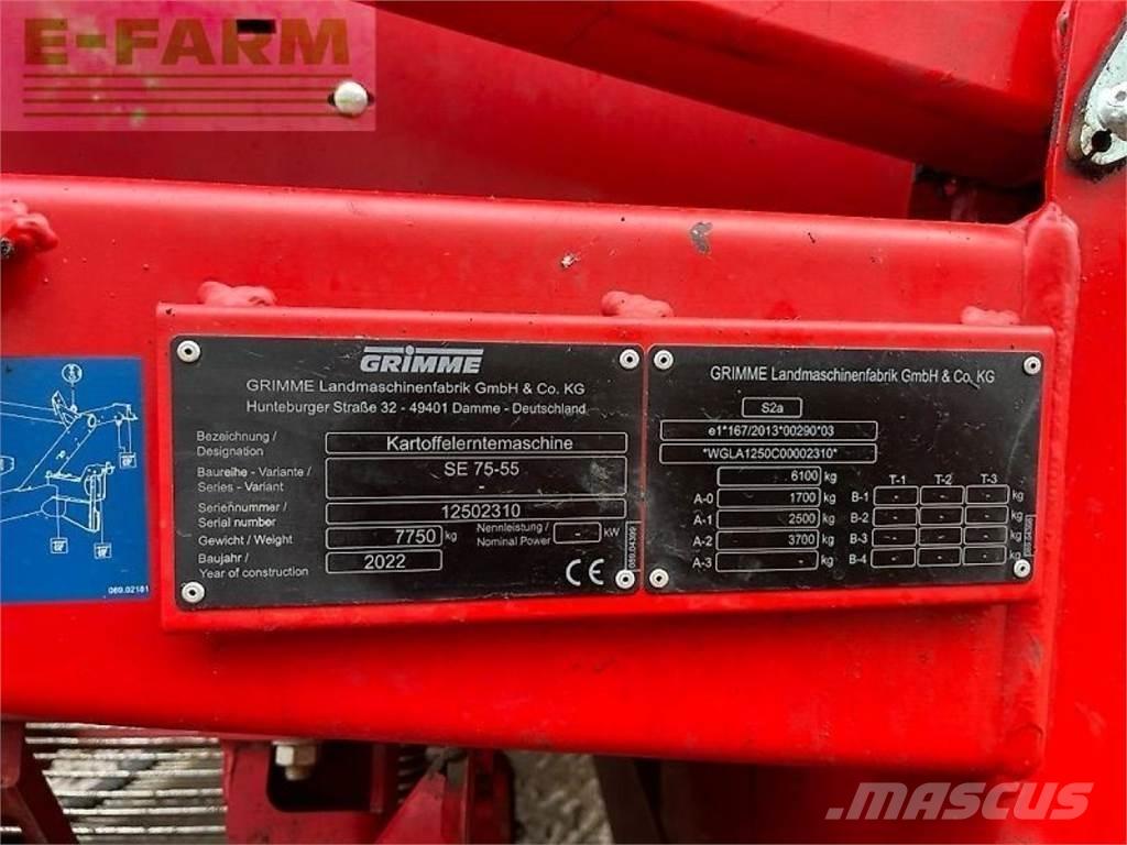 Grimme se 75-55 sb Potatisupptagare och potatisgrävare