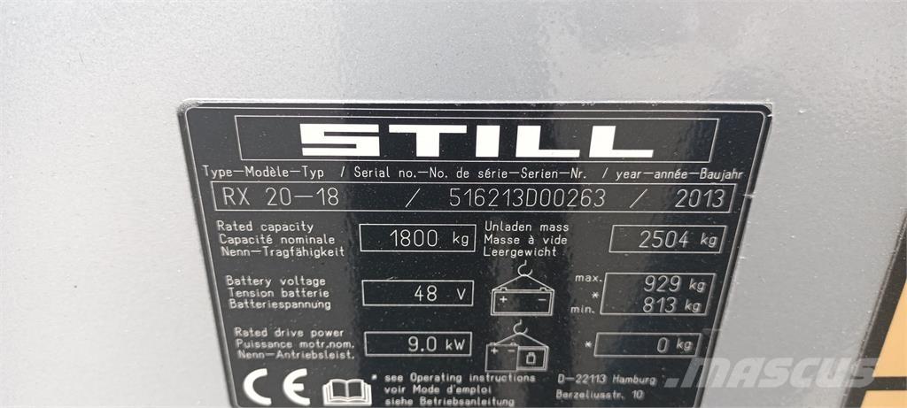 Still RX20-18 Elmotviktstruckar