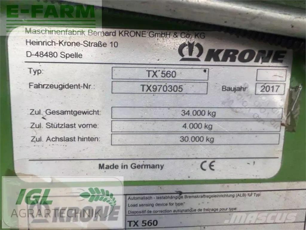 Krone tx 560 Spannmålsvagnar