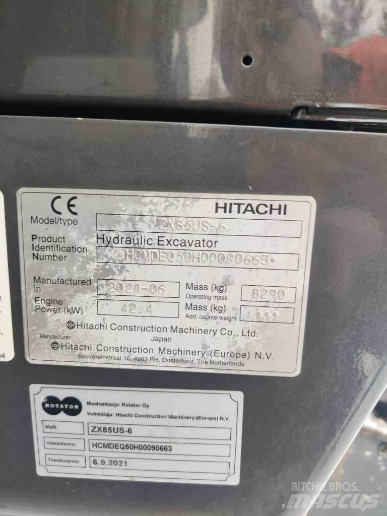 Hitachi ZX85US-6 Midigrävmaskiner 7t - 12t