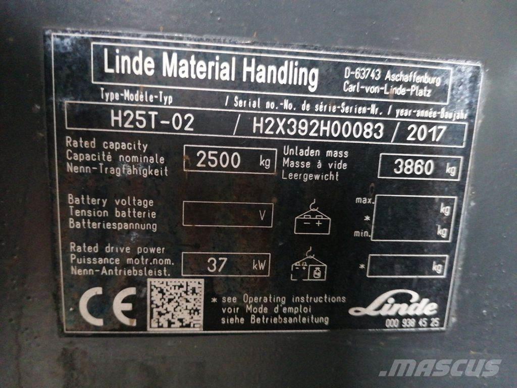 Linde H25T-01 Gasolmotviktstruckar