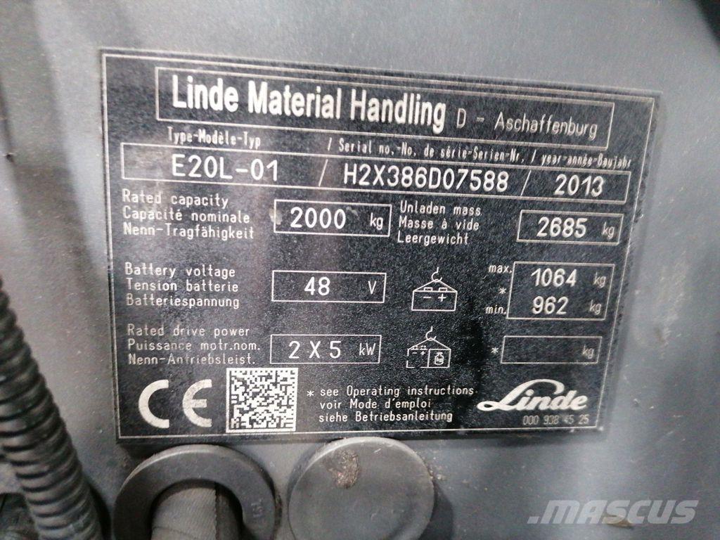 Linde E20L-01 Elmotviktstruckar