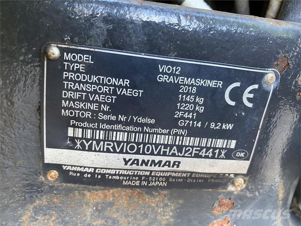 Yanmar VIO12 Hjulgrävare