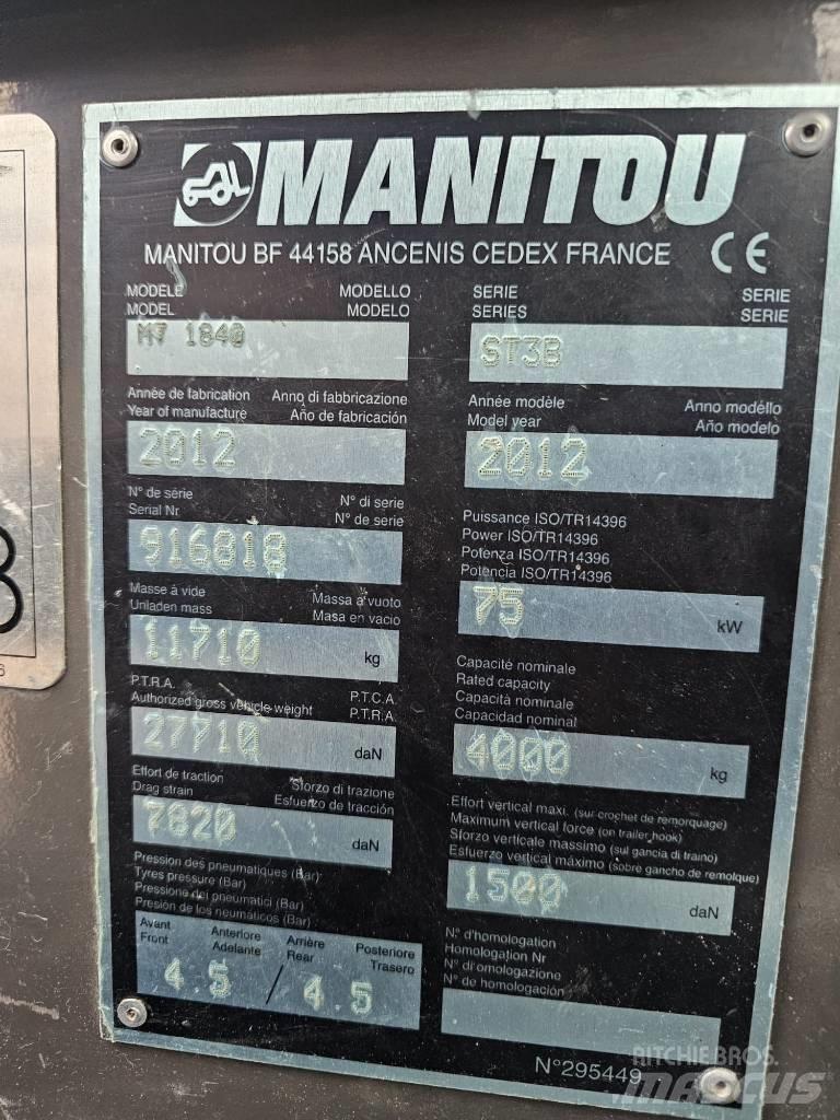 Manitou MT1840 Teleskoplastare