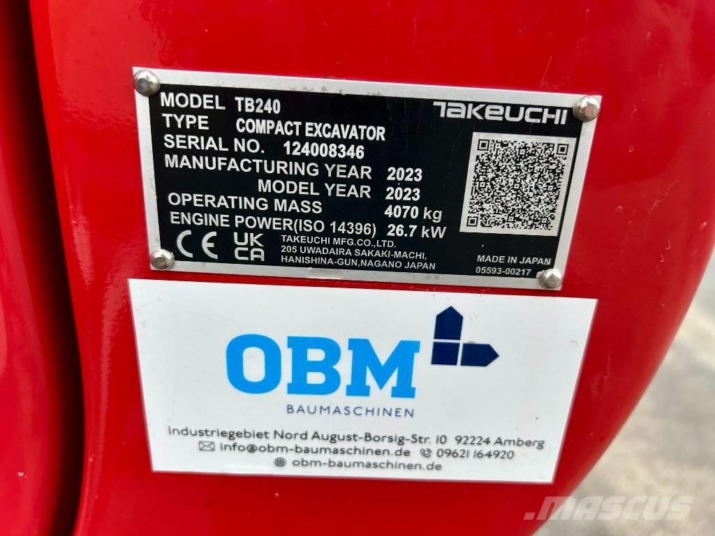 Takeuchi TB 240 Minigrävare < 7t