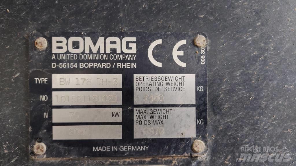 Bomag BW 178 D H-3 Tvåvalsvältar