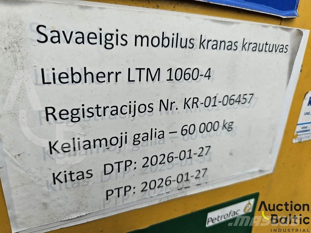 Liebherr LTM 1060 Allterrängkranar