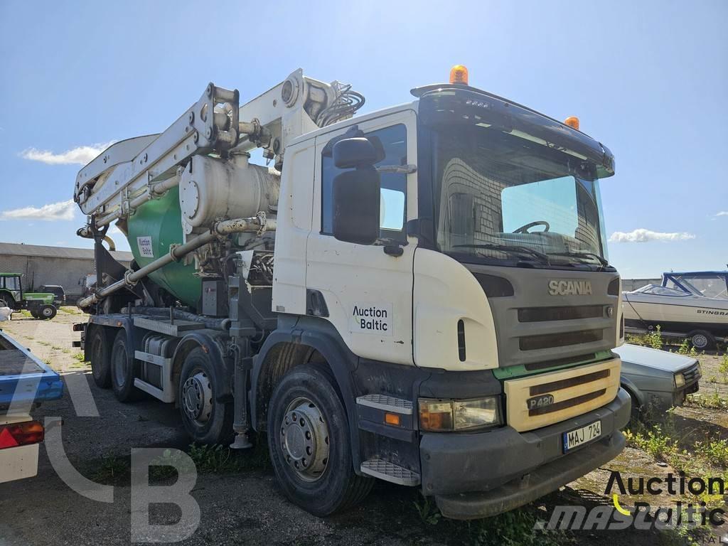 Scania P 420 Lastbilar med betongpump