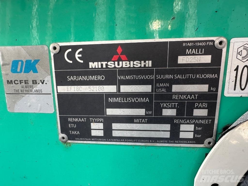 Mitsubishi FD25N Dieselmotviktstruckar