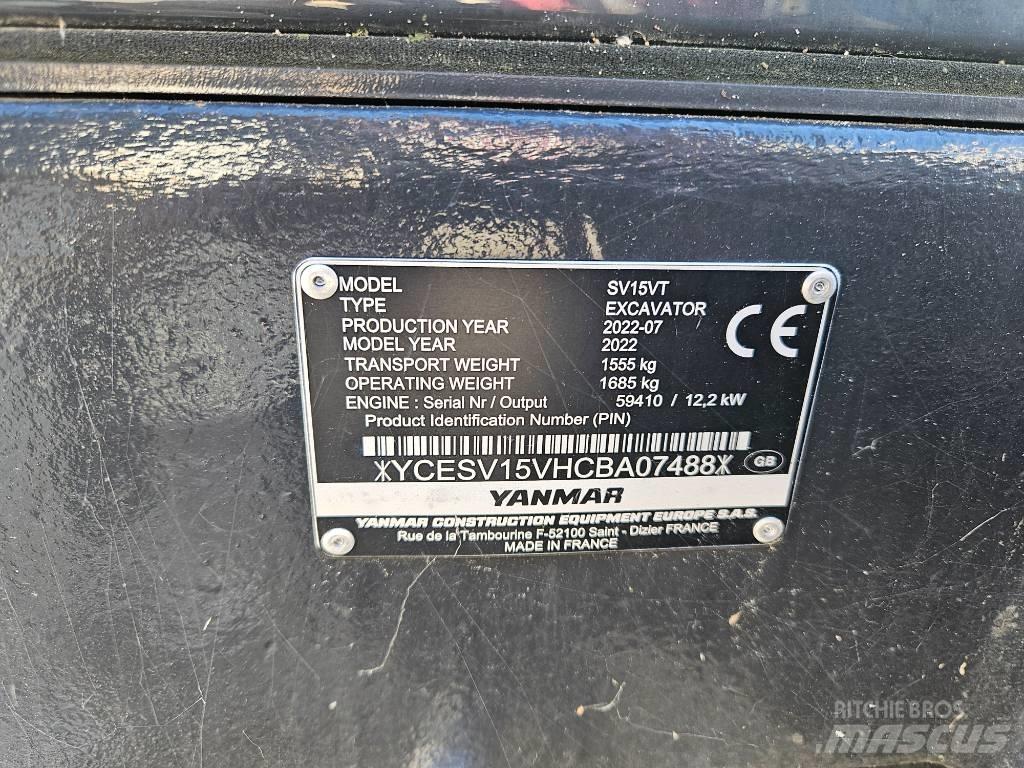 Yanmar SV 15 VT Minigrävare < 7t